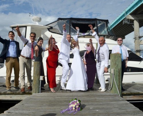 Hochzeitspaar Yacht
