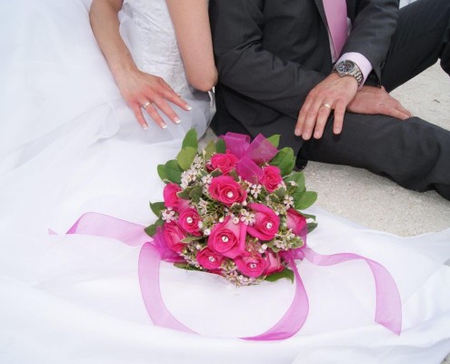 Brautstrauß pink